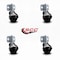 Service Caster 2 Inch Gloss Black Polyolefin Ball Caster - Side Mount Bracket - SCC, 4PK SCC-GR01S20-POS-GB-716-4-CB180-4 - alternate 4